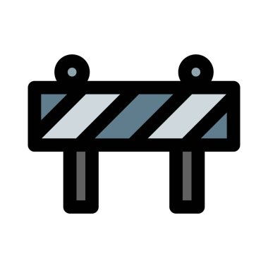 Güvenlik için inşaat alanına yerleştirilen bariyer parçası.