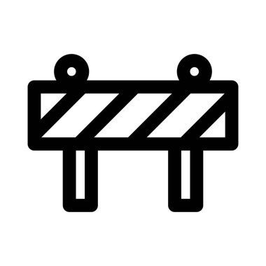 Güvenlik için inşaat alanına yerleştirilen bariyer parçası.