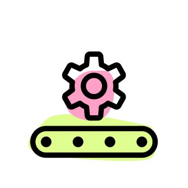 Üretim için programlanmış taşıma bandı ayarı.