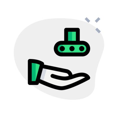 Ögeleri taşımak için el bilgisayarı taşıma süreci.