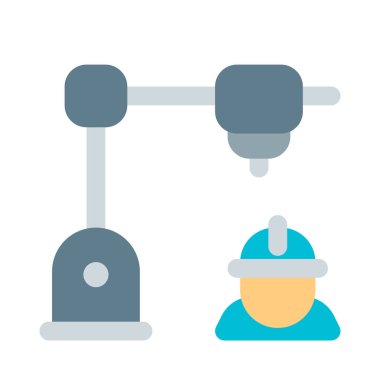 Lazer makinesi kullanan işçiler.