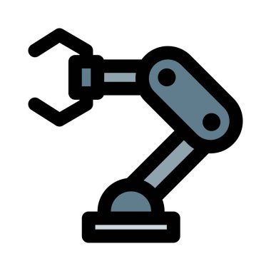 Ürünleri monte etmek için fabrikada mekanik kol.