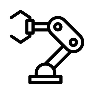 Ürünleri monte etmek için fabrikada mekanik kol.