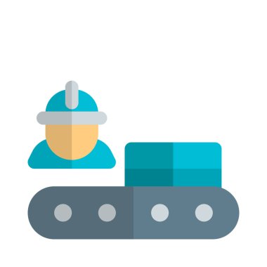 Üretimden sorumlu taşıyıcı bant işçisi.