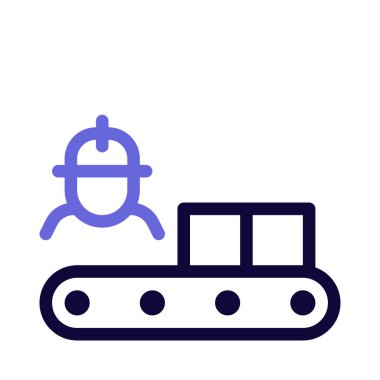 Üretimden sorumlu taşıyıcı bant işçisi.