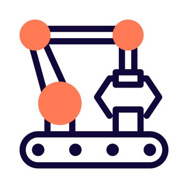 Tekrarlanan görevler için otomatik robotik kol.