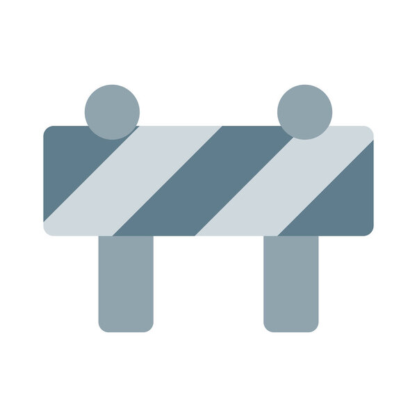 Piece of barrier placed at construction site for safety.