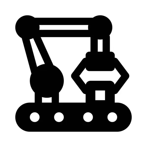 繰り返しのタスクの自動化によるロボットアーム — ストックベクタ