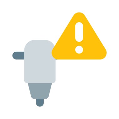 Uyarı göstergesiyle sondaj yapmak için makine.