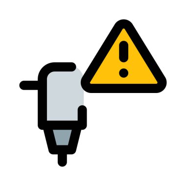 Uyarı göstergesiyle sondaj yapmak için makine.