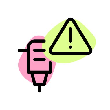 Uyarı göstergesiyle sondaj yapmak için makine.