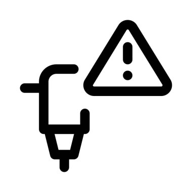 Uyarı göstergesiyle sondaj yapmak için makine.