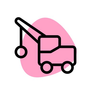 Yıkım için kullanılan büyük inşaat aracı.