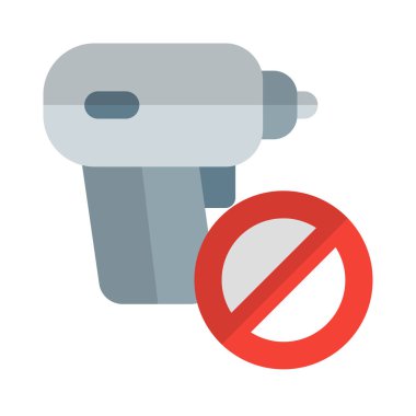 Elektrikli matkap makinesinin yasaklama sembolü.