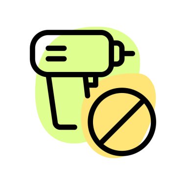 Elektrikli matkap makinesinin yasaklama sembolü.