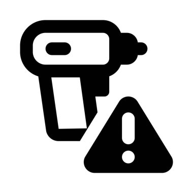 Uyarı sinyali göstergesi ile donatılmış matkap.