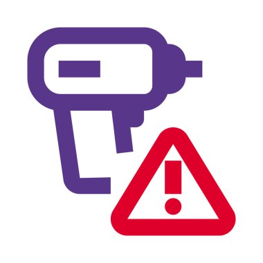 Uyarı sinyali göstergesi ile donatılmış matkap.