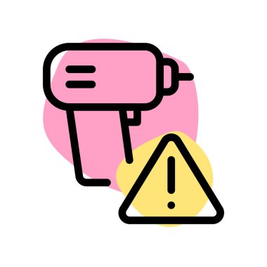 Uyarı sinyali göstergesi ile donatılmış matkap.