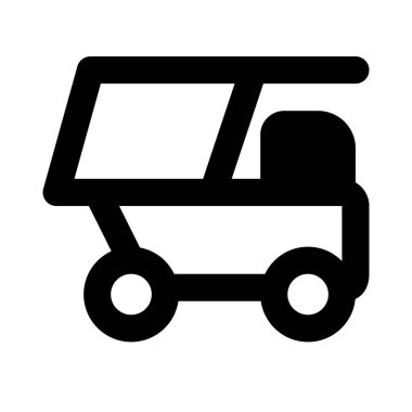 Endüstriyel madencilik için çöp kamyonu.