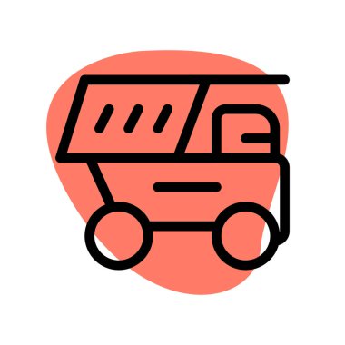 Endüstriyel madencilik için çöp kamyonu.