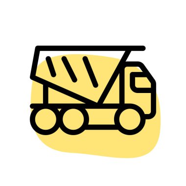 Toprak ya da kum yüklemek için çöp kamyonu.