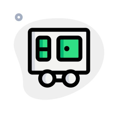 İnşaat alanında taşınabilir elektrik paneli.