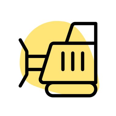 Önden yerleştirilmiş geniş kovalı yükleyici.