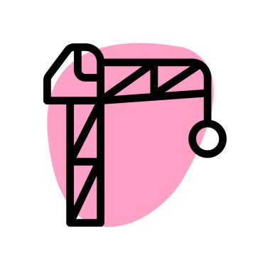 Yıkım için ağır yıkım güllesiyle vinç.