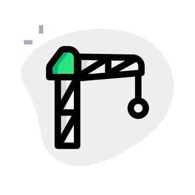 Yıkım için ağır yıkım güllesiyle vinç.