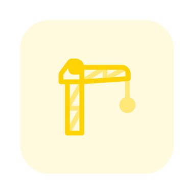 Yıkım için ağır yıkım güllesiyle vinç.