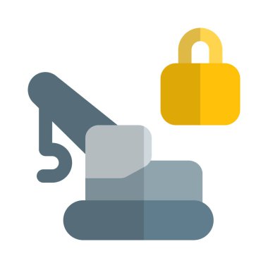 Güvenlik kilidi olan sanayi aracı.