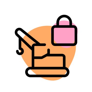 Güvenlik kilidi olan sanayi aracı.