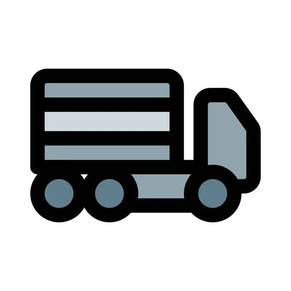 Tung Lastbil Som Transporterar Byggmaterial — Stock vektor