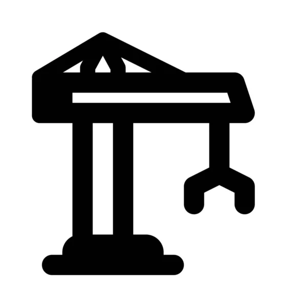 Тауэрский Кран Подъемным Крюком — стоковый вектор