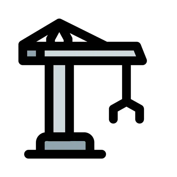 Věžový Jeřáb Zvedacím Hákem — Stockový vektor