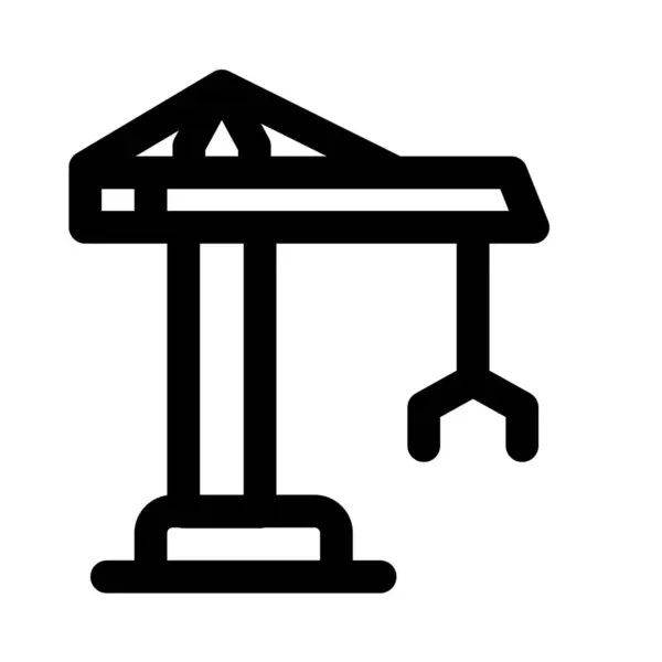 Тауэрский Кран Подъемным Крюком — стоковый вектор