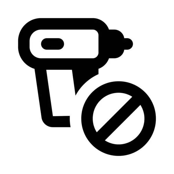 Símbolo Prohibición Máquina Perforación Eléctrica — Archivo Imágenes Vectoriales