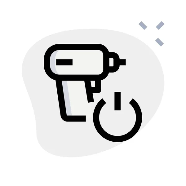 Electric Drill Machine Power Button — Stock Vector