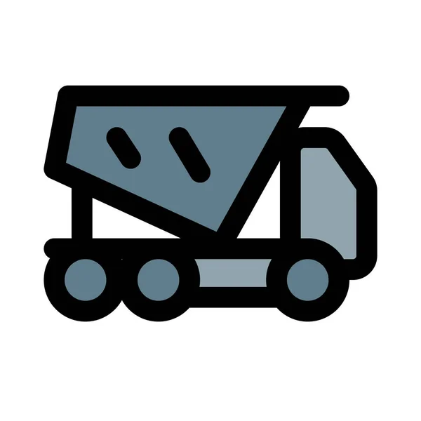 Camião Basculante Para Carga Solo Areia —  Vetores de Stock