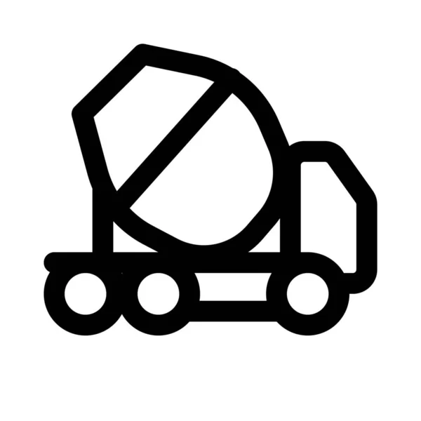 Mortar Truck Used Bind Building Materials — Stock Vector