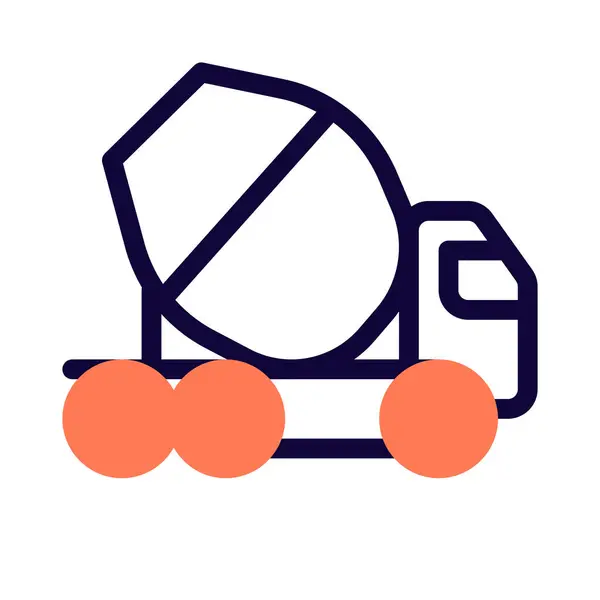 Camion Mortier Utilisé Pour Lier Les Matériaux Construction — Image vectorielle