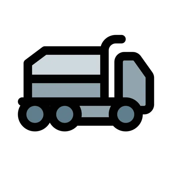 Φορτηγό Ανατρεπόμενο Όχημα Που Χρησιμοποιείται Για Μεταφορά Προμηθειών — Διανυσματικό Αρχείο