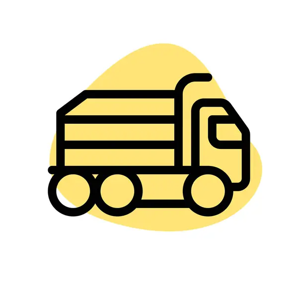 Truck Dumper Used Transporting Supplies — Stock Vector