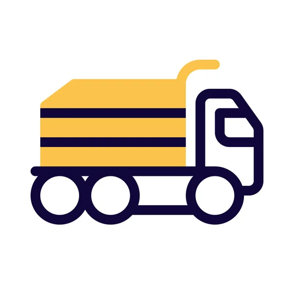 Vrachtwagen Dumper Voor Het Vervoer Van Goederen — Stockvector
