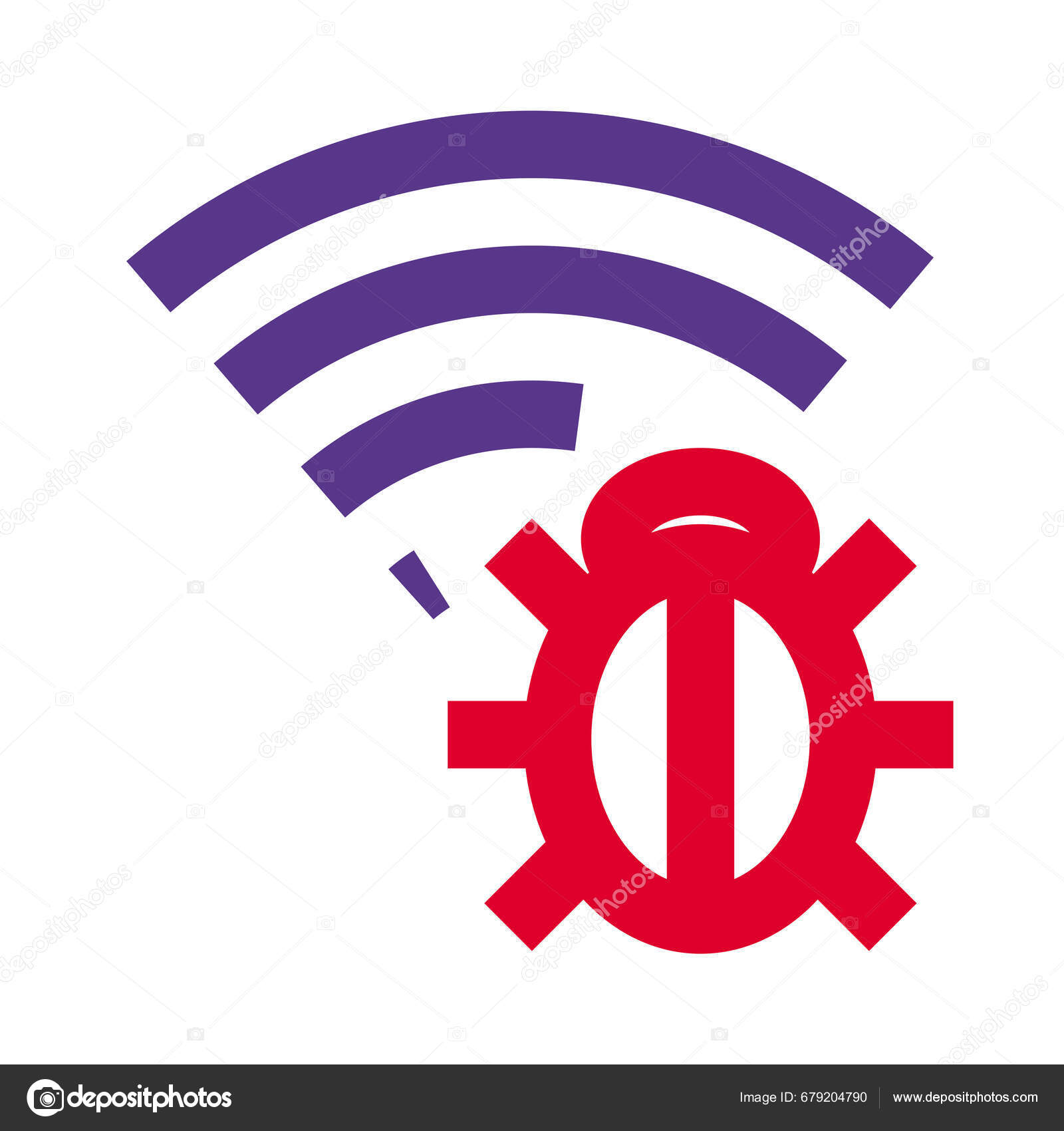 Malicious Software Exploiting Wireless Connections Stock Vector by