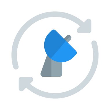 Beyaz arkaplanda izole edilmiş uydu bağlantısını tazele