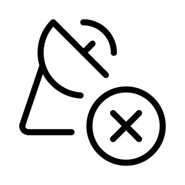 Çanak anteninde çapraz logoti olan uydu ağını sil