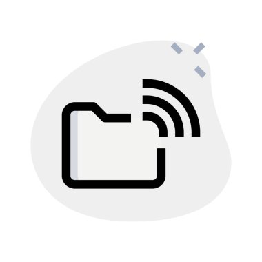 Bir dosya dizininin kablosuz transferi.