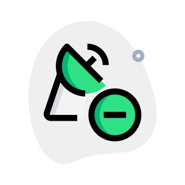 Beyaz arkaplanda izole edilmiş çanak anten uydusunu kaldır