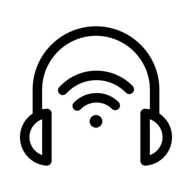 Aygıta bağlı kablosuz kulaklık.